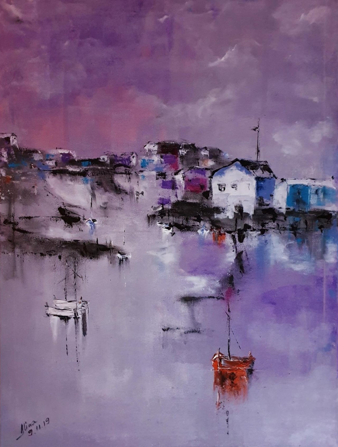 ArteDiAlina.com painting: Purple Twilight